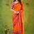 orange narayanpet woven cotton saree