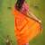 orange narayanpet woven cotton saree