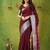 maroon narayanpet woven cotton saree