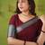 maroon narayanpet woven cotton saree