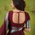 maroon narayanpet woven cotton saree