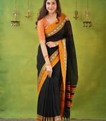 black narayanpet woven cotton saree
