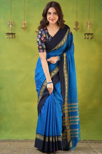 sky narayanpet woven cotton saree