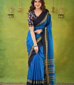 sky narayanpet woven cotton saree