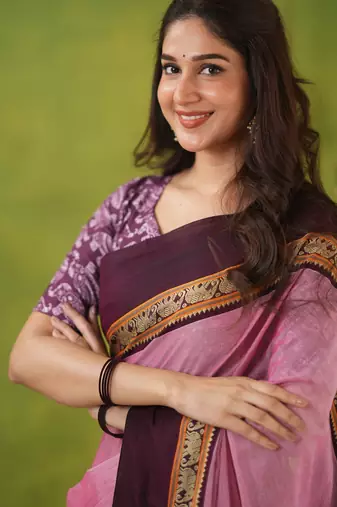pink narayanpet woven cotton saree