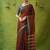 brown narayanpet woven cotton saree