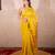 yellow saree with zari stripes