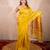 yellow saree with zari stripes