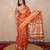 peach zari linen saree