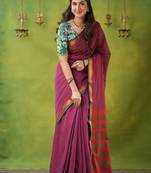 pink narayanpet woven cotton saree