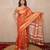 peach zari linen saree