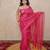 pink tikli work saree