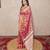 pink zari linen saree