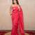 pink tikli work saree