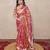 pink zari linen saree