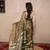 copper zari linen saree
