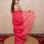 pink tikli work saree