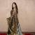 copper zari linen saree