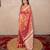 pink zari linen saree