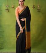 black narayanpet woven cotton saree