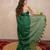 green tikli work saree