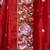 red floral silk blend saree