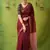 maroon narayanpet woven cotton saree