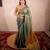 green saree with zari stripes