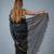 black silk blend linen saree