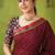 maroon narayanpet woven cotton saree
