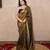 black striped zari linen saree