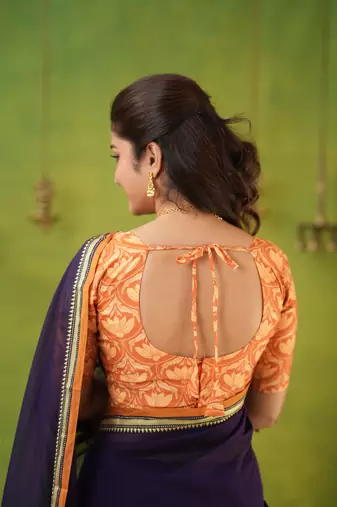 violet narayanpet woven cotton saree