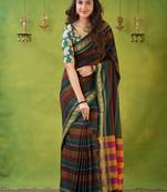 multi narayanpet woven cotton saree