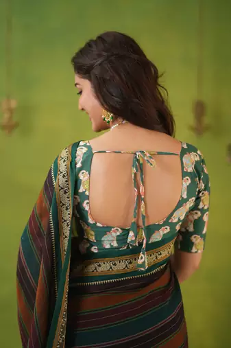 multi narayanpet woven cotton saree
