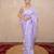 lavender silk blend linen saree