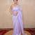 lavender silk blend linen saree