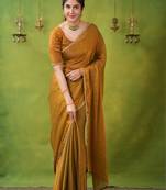 jimmy choo saree with hand work lace border blouse piece