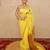 yellow saree with hand embroidery