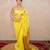 yellow saree with hand embroidery