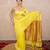 yellow saree with hand embroidery
