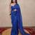 blue tikli work saree