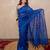 blue tikli work saree