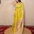 green zari saree with temple border
