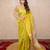 green zari saree with temple border