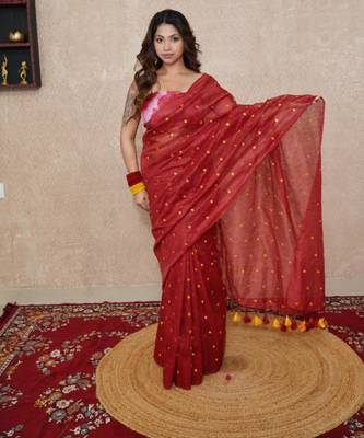 tikli work silk blend saree 2