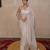 beige silk blend linen saree