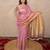 pink zari saree with temple border
