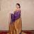 purple saree with hand embroidery