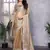 Ivory shimmer chiffon butta embroidery work bollywood saree