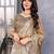 Ivory shimmer chiffon butta embroidery work bollywood saree